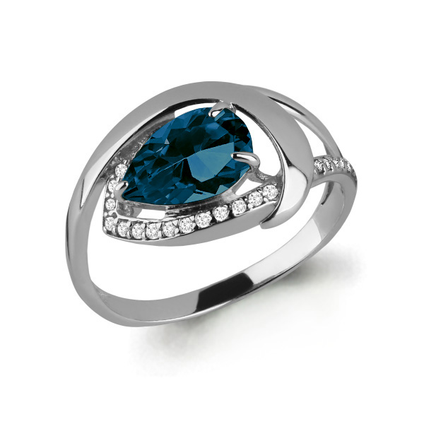 

Кольцо из серебра р. 18 AQUAMARINE 6580408А_925_р, 6580408А_925_р