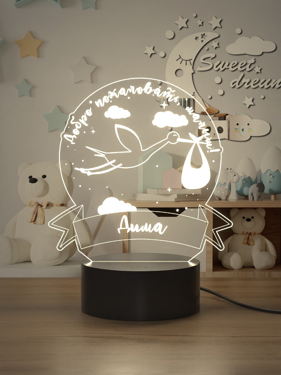 

Ночник Light Insidе детский Аист Дима