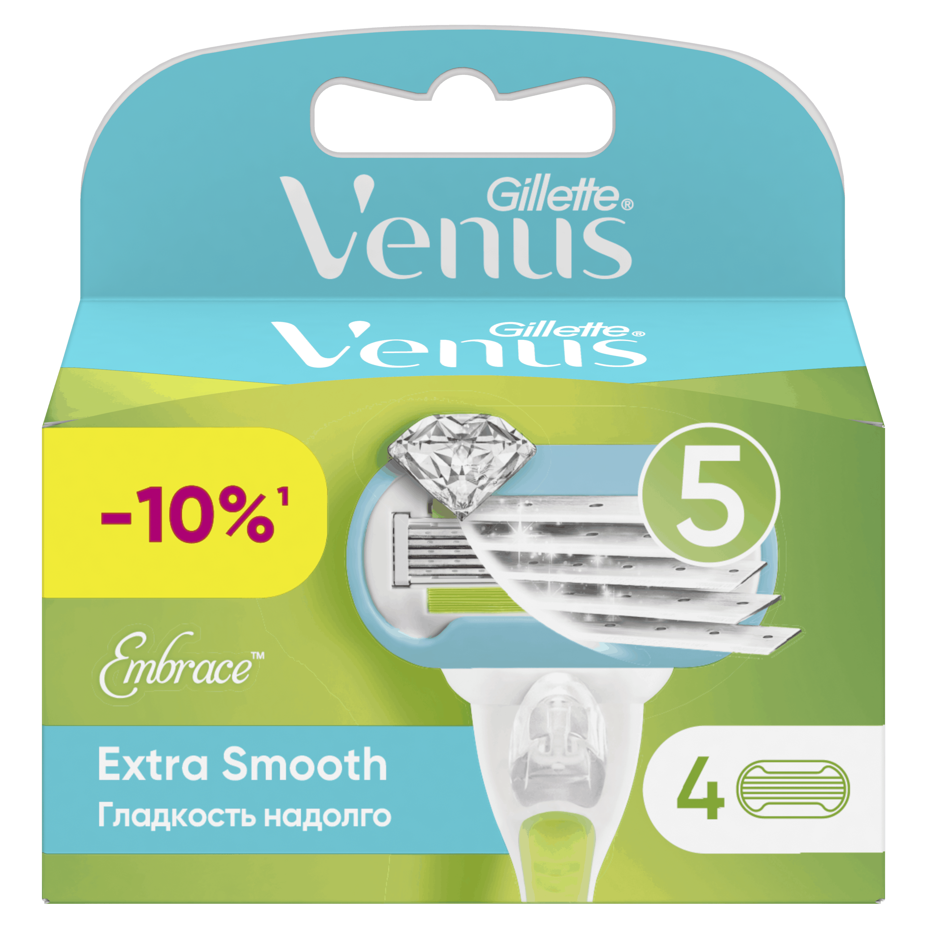 Сменные кассеты для бритья Gillette Venus Embrace 4 шт