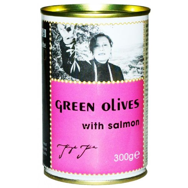 Оливки Spar зеленые с лососем без косточки 300 г