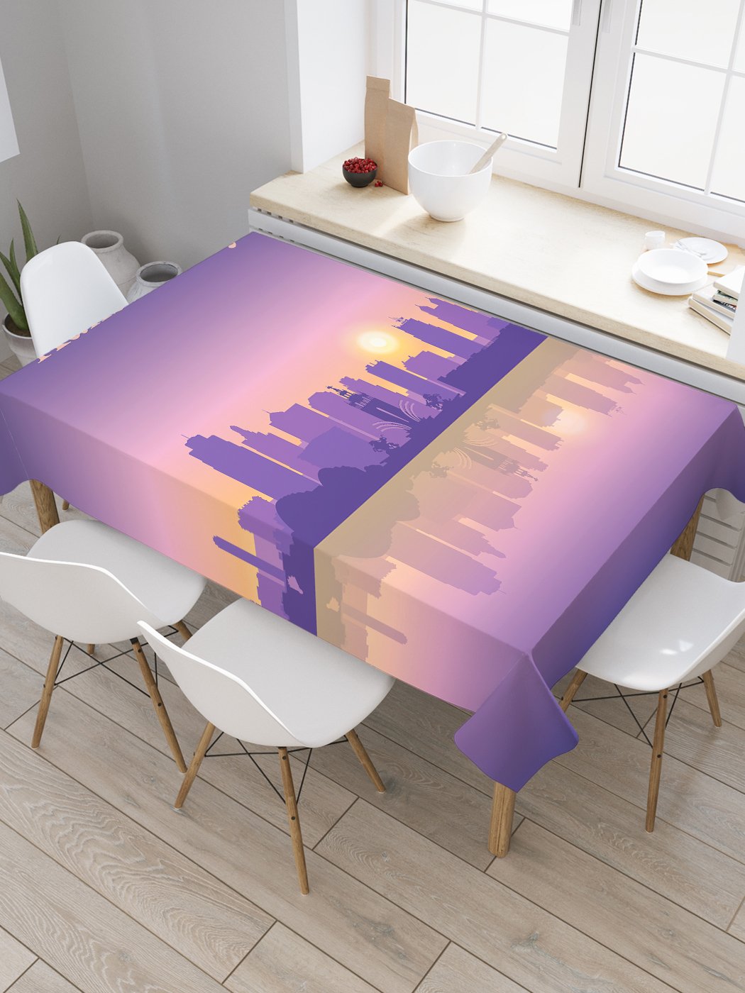 

Скатерть прямоугольная JoyArty "Загадочный Канзас" из сатена, 180x145 см, Фиолетовый, Загадочный Канзас