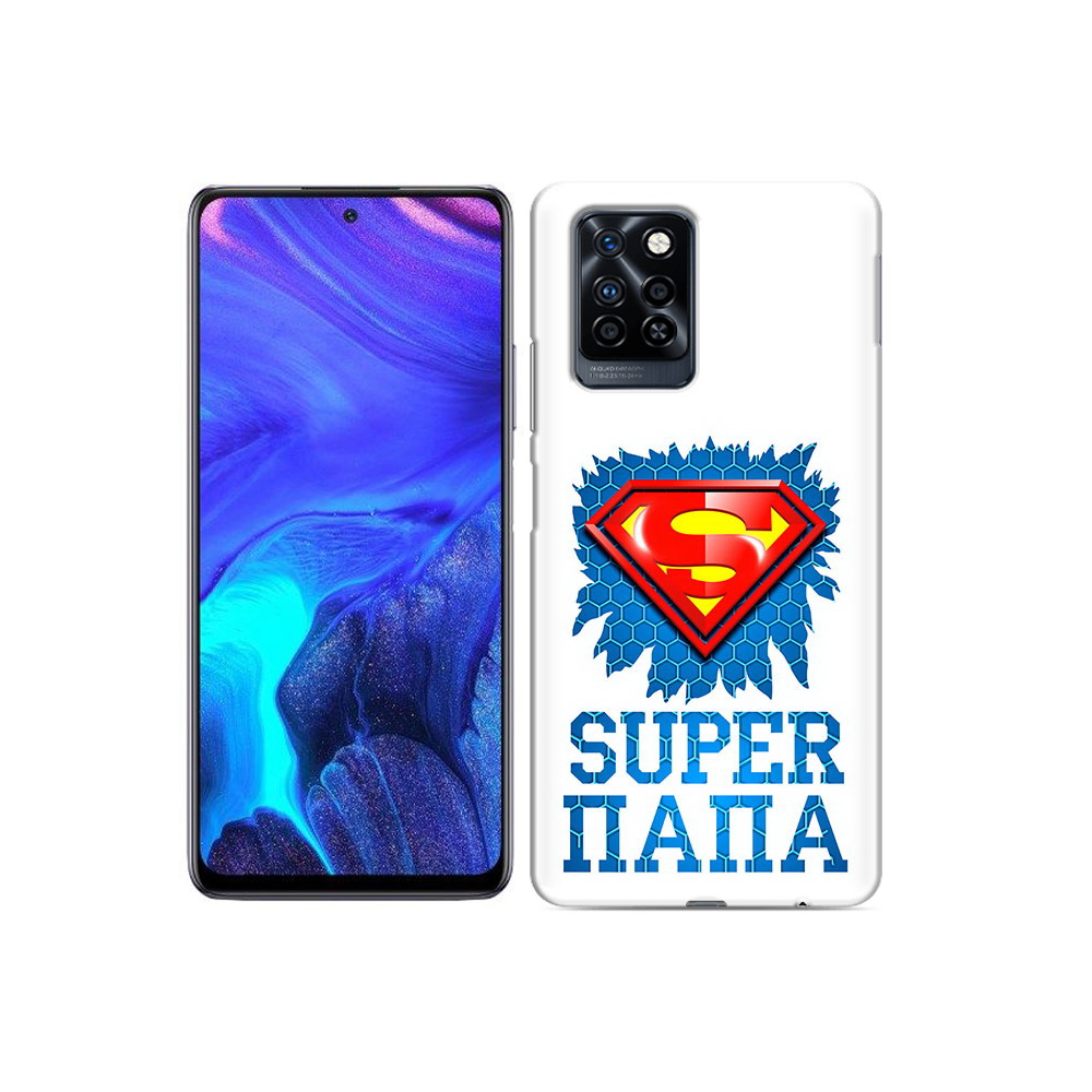 

Чехол MyPads Tocco для Infinix Note 10 Pro Супер Папа, Прозрачный, Tocco