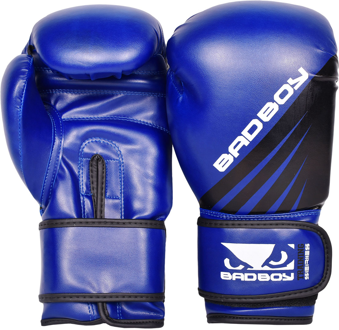 Боксерские перчатки Bad Boy Training Series Impact Boxing Gloves - Blue/Black 14 унций