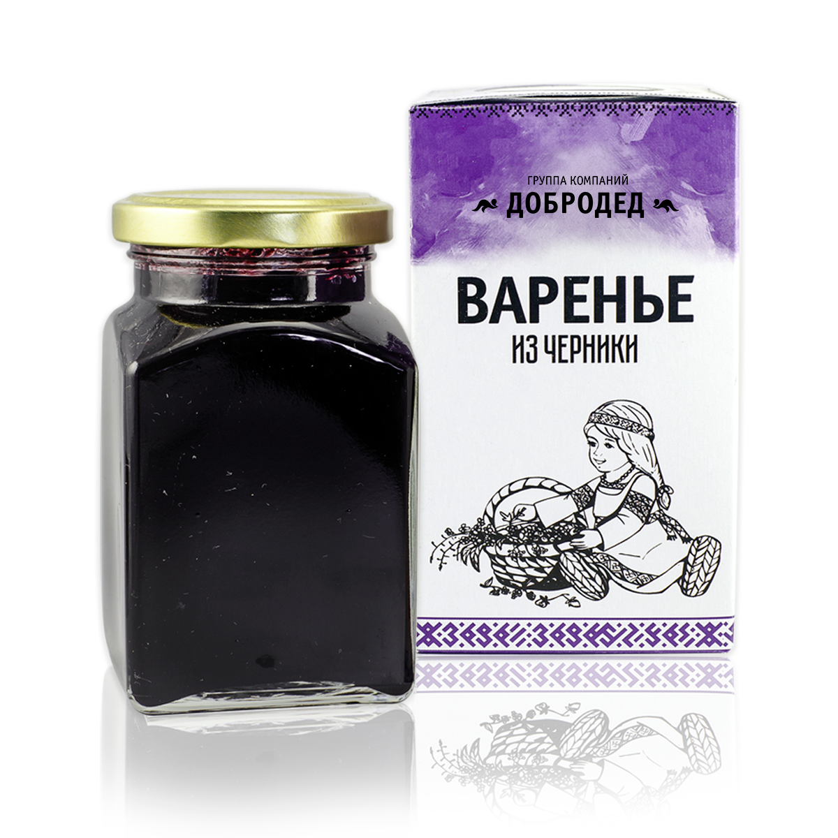 Натуральное варенье черника ДоброДед, 300 г