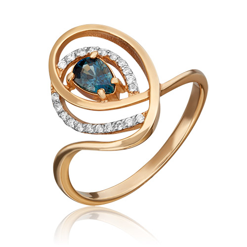 

Кольцо из золота р. 16,5 PLATINA jewelry 01-0135-00-105-1110-30, сапфир\бриллиант, 01-0135-00-105-1110-30