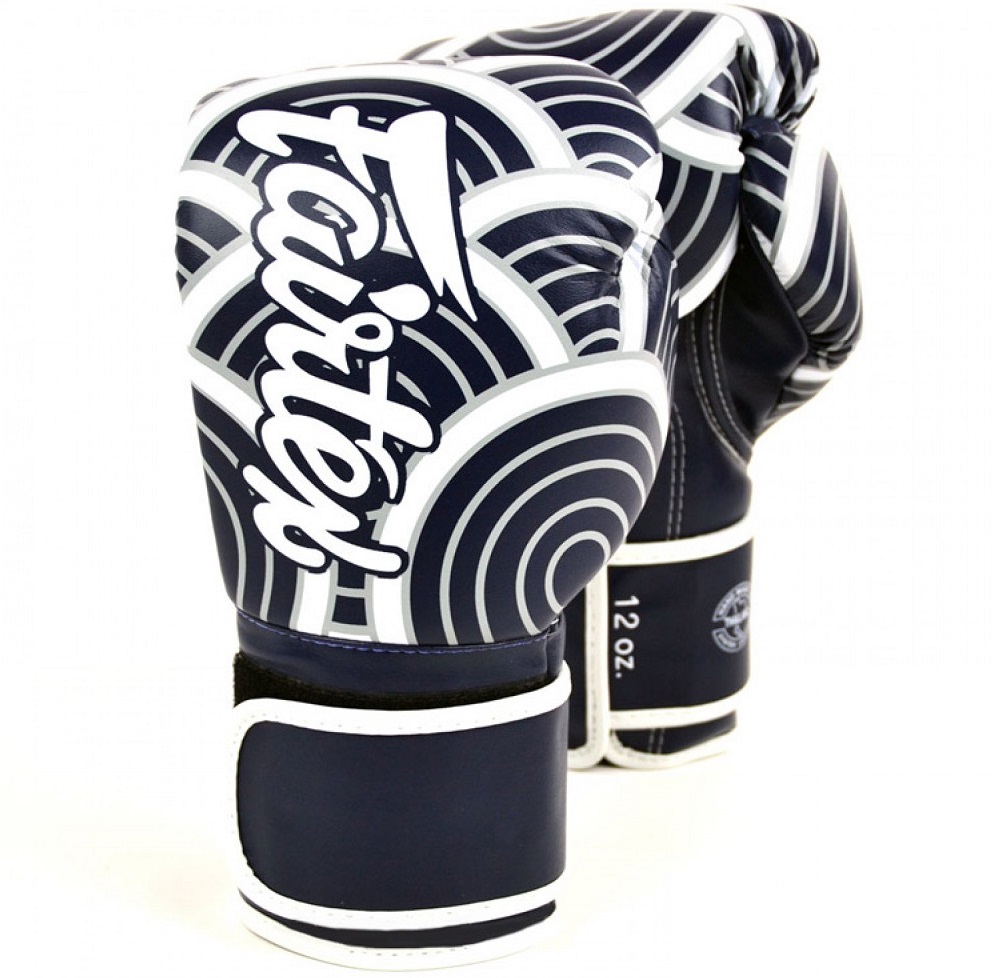 Боксерские перчатки Fairtex Japanese Art BGV14 Blue/White 16 унций