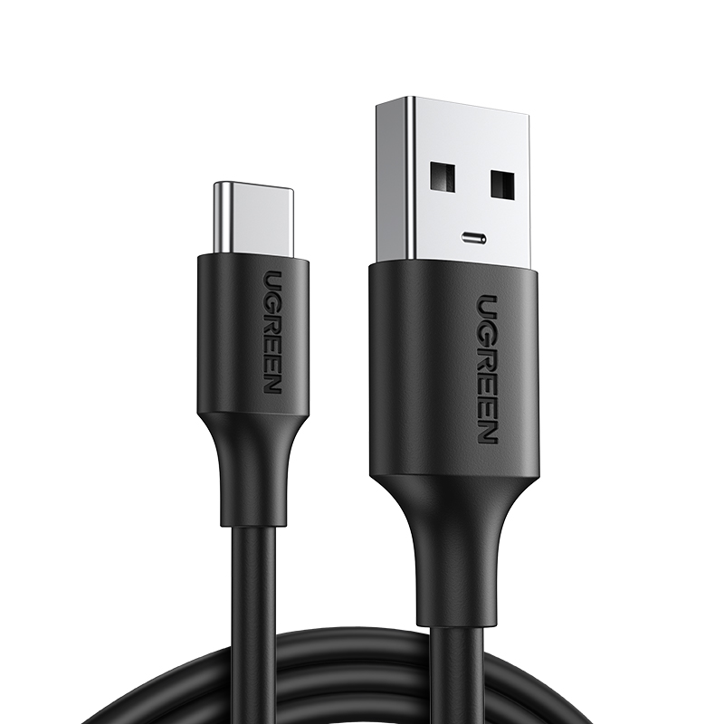 фото Кабель ugreen us287 60826 usb-a 2.0 male to usb-c male cable with nickel-plated connector