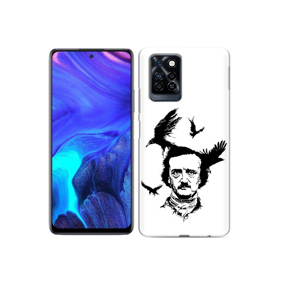 

Чехол MyPads Tocco для Infinix Note 10 Pro Эдгар Аллан черно белый, Прозрачный, Tocco