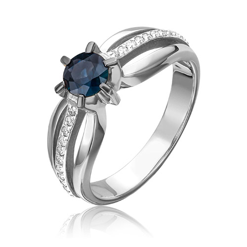 

Кольцо из золота р. 18 PLATINA jewelry 01-0182-00-105-1120-30, сапфир\бриллиант, 01-0182-00-105-1120-30