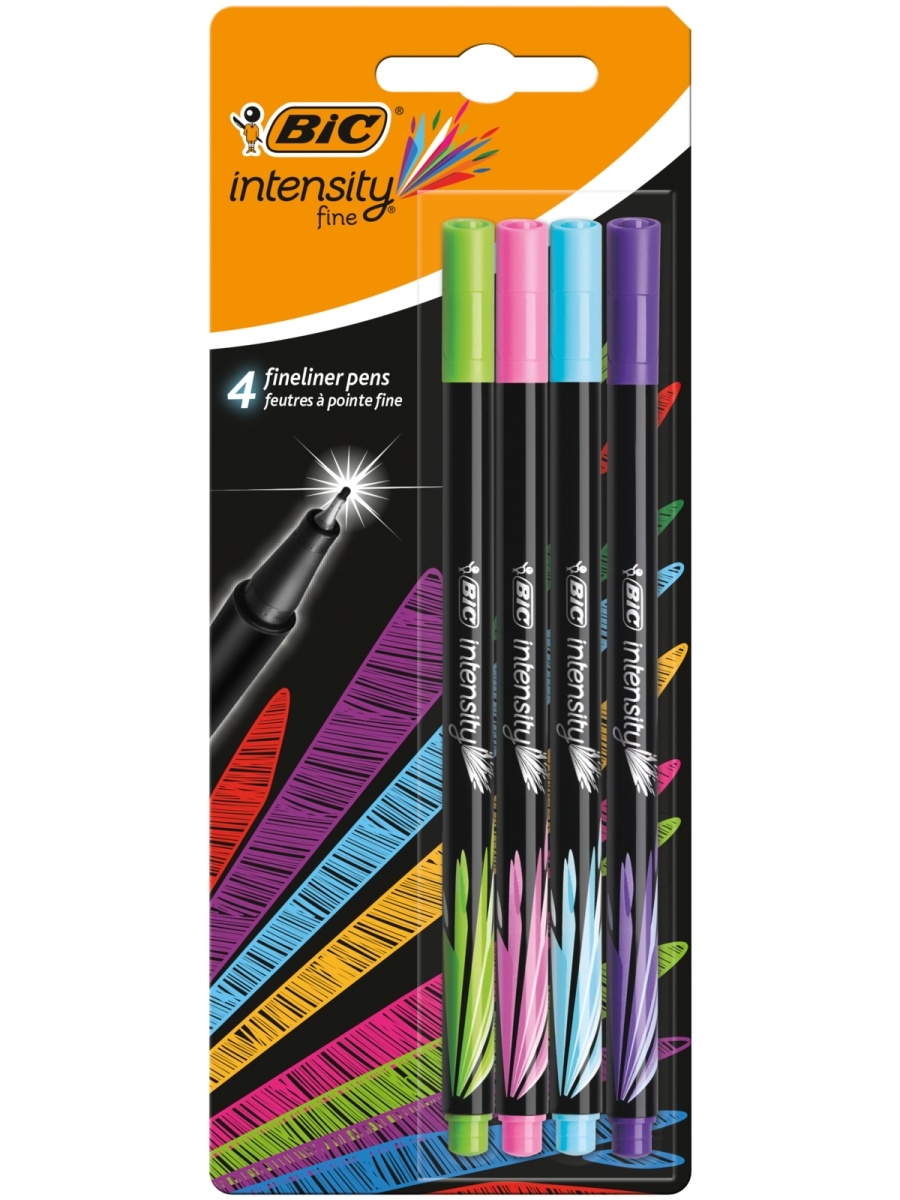 фото Капиллярная ручка bic intensity fine блистер x4