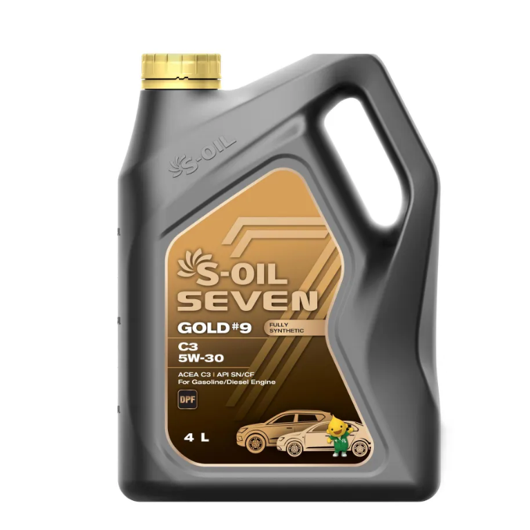 Моторное масло S-OIL 5W30 7 GOLD #9 ECO C3 ACEA C3, API SN 4л