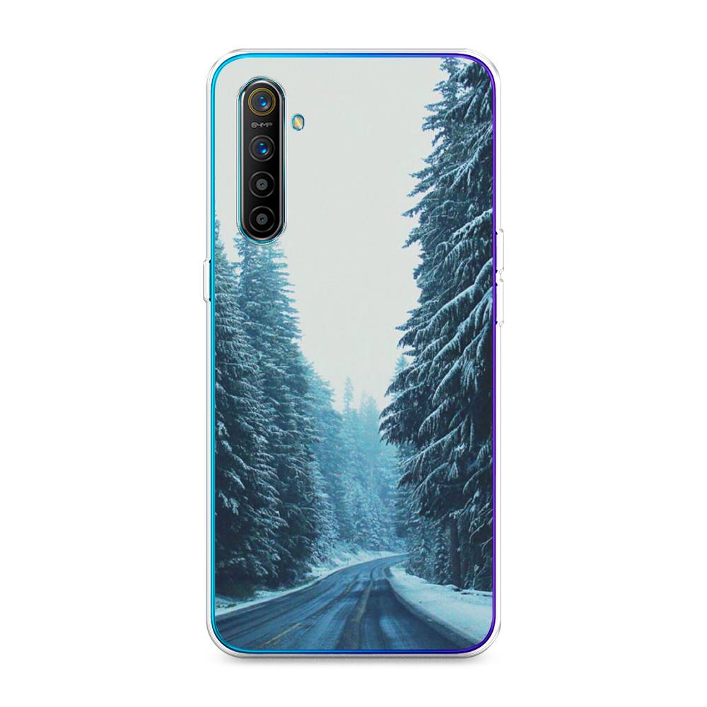 

Чехол на Realme XT "Зима 9", Бежевый;голубой;черный, 251450-2