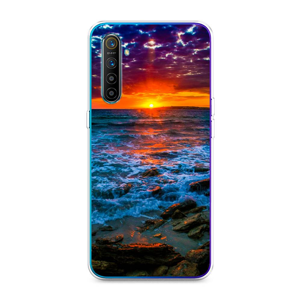 

Чехол на Realme XT "Закат 1", Оранжевый;синий, 251450-2