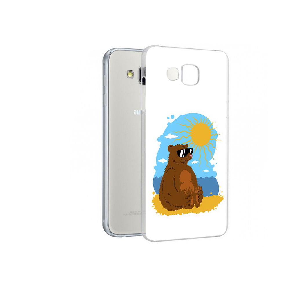 

Чехол MyPads Tocco для Samsung Galaxy A7 медведь на чиле, Прозрачный, Tocco