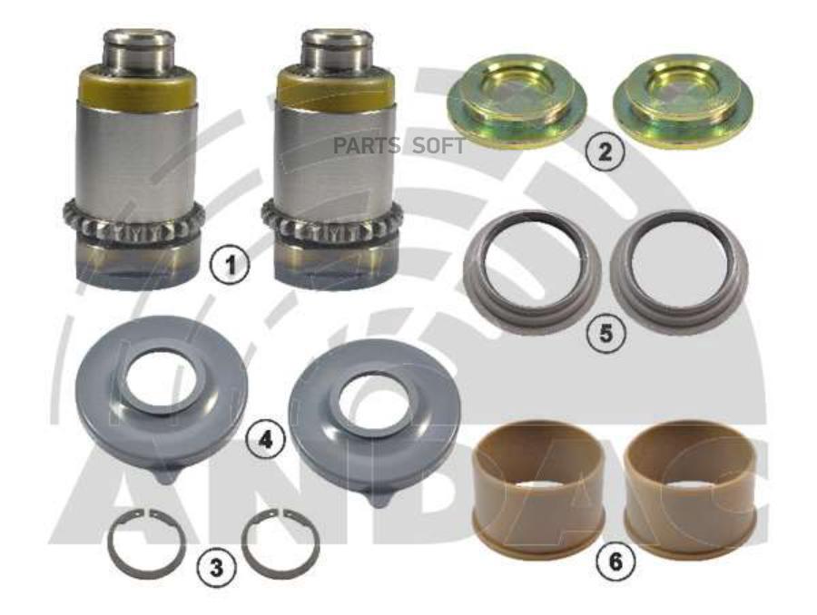 

0810 20158_р/к дискового тормоза !(м)р/к регулятора зазора левого 2x VOLVO FH12/13