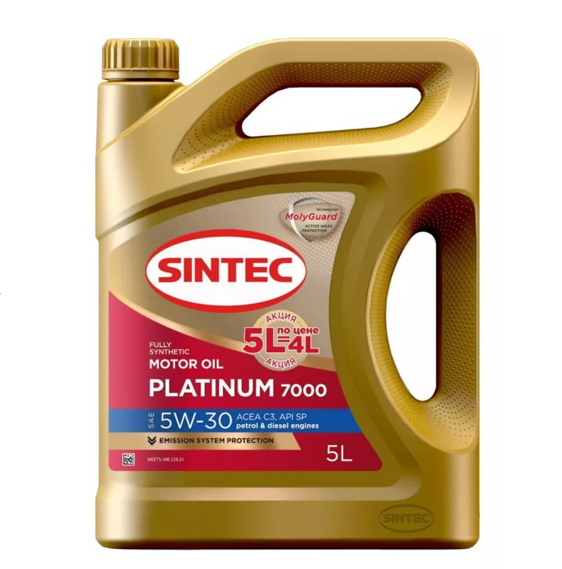 

Моторное масло Sintec 7000 5W30 C3 SP 5л