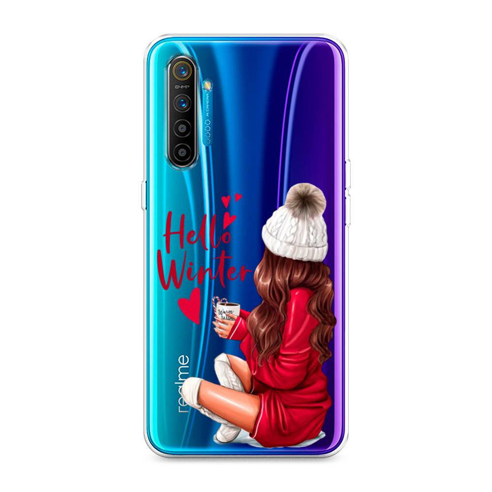 

Чехол на Realme XT "Hello winter", Красный;белый;коричневый, 251450-5