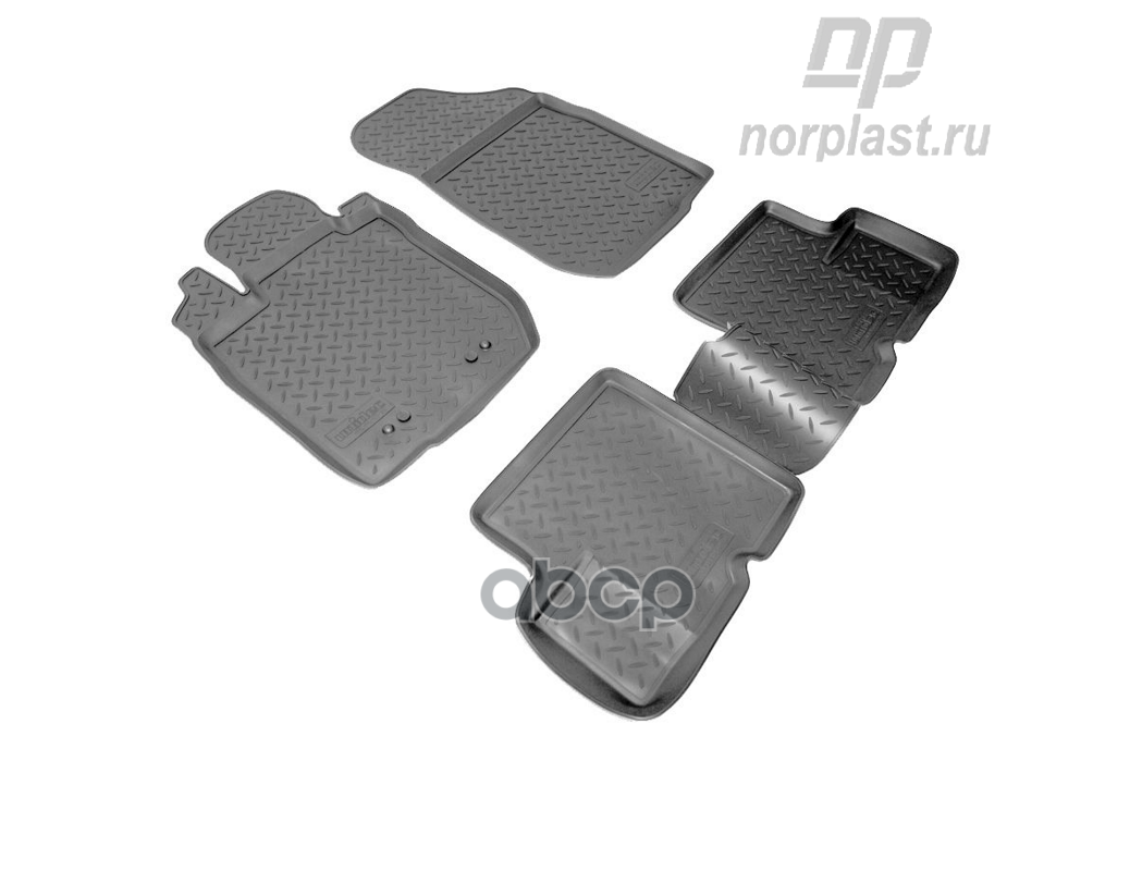 фото Коврики салон. renault logan (2006) черн полиурет компл norplast арт. npl-po-69-23