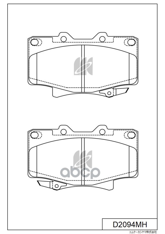 

Колодки торм. диск. Пер. Toyota Land Cruiser 80 4.04.5 4.2Td 90- MK KASHIYAMA D2094MH