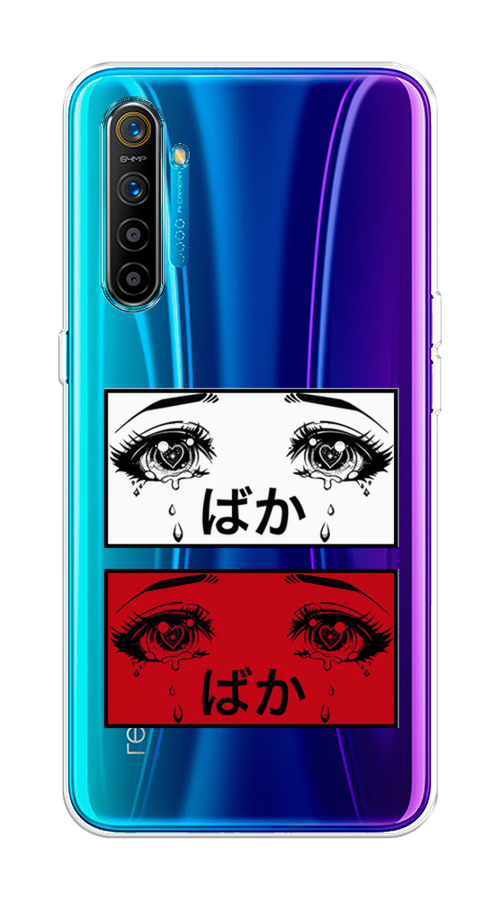 

Чехол на Realme XT "Красные глаза манга", Красный;белый;черный, 251450-4