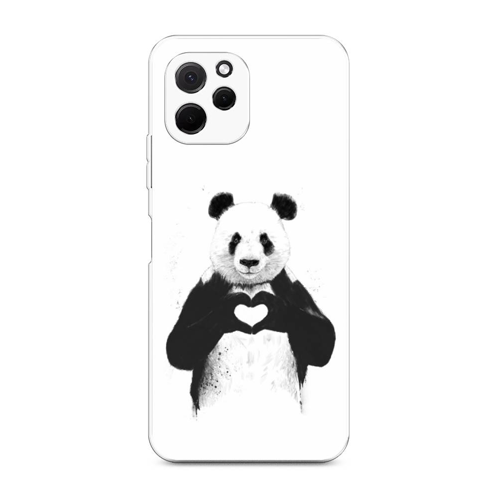 

Чехол Awog на HuaweI Nova Y61 "Панда love", Серебристый, 6120050-10