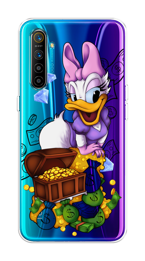 

Чехол на Realme XT "Rich Daisy Duck", Коричневый;белый;фиолетовый, 251450-6