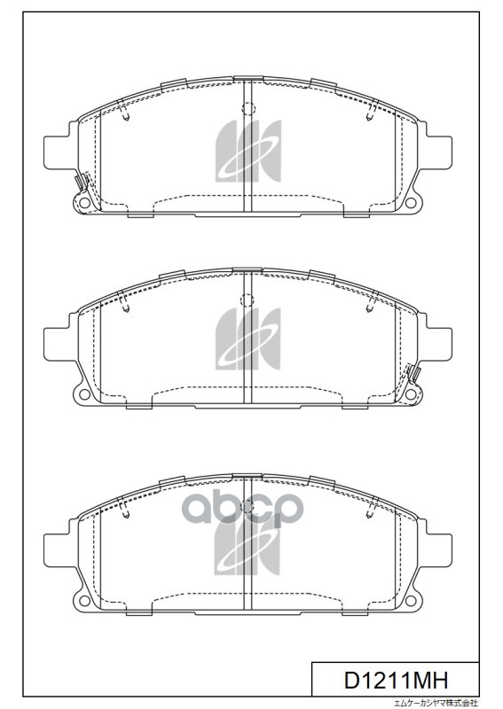 

Колодки торм. диск. Пер. Nissan X-Trail 2.0,2.5 01- , Pathfinder 97- MK KASHIYAMA D1211MH