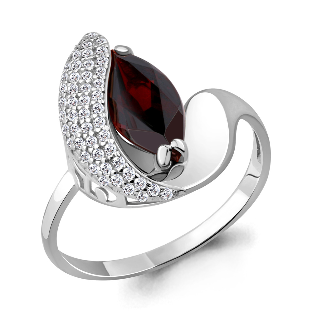 

Кольцо из серебра р.  AQUAMARINE 6579303А_925_р, 6579303А_925_р