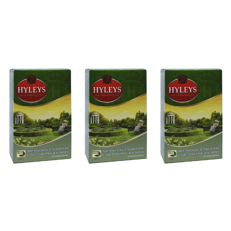 

Чай зеленый HYLEYS Английский с жасмином, 100 гр х 3 шт, Английский с жасмином в пакетиках