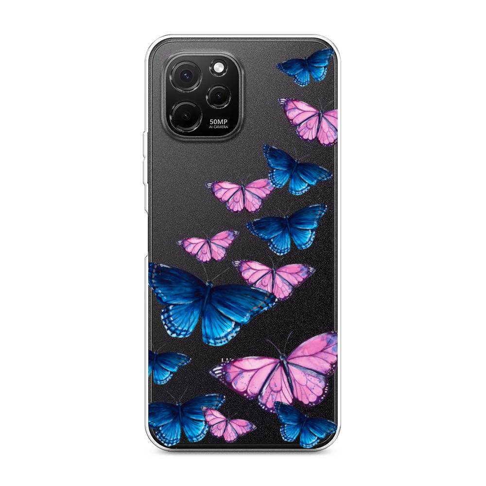 

Чехол Awog на HuaweI Nova Y61 "Полет бабочек", Синий;черный;розовый, 6120050-2