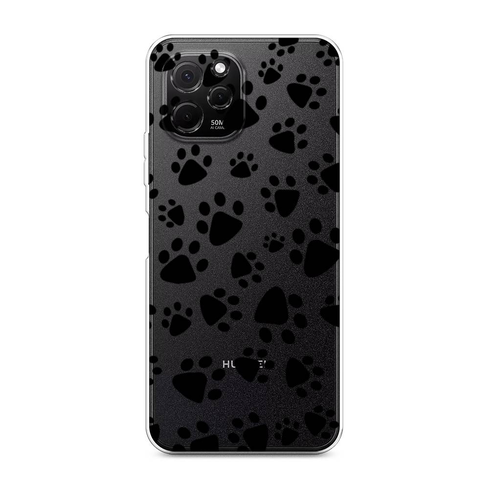 

Чехол Awog на HuaweI Nova Y61 "Лапки черные", Черный, 6120050-2