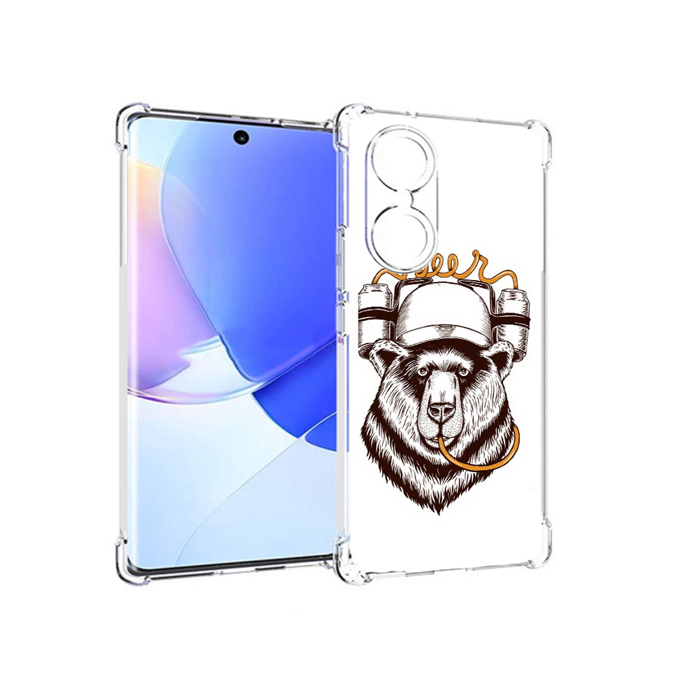 

Чехол MyPads Tocco для Honor 60 пивной медведь, Прозрачный, Tocco