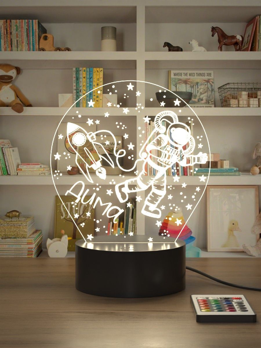 

Ночник Light Insidе Космонавт с именем Дима
