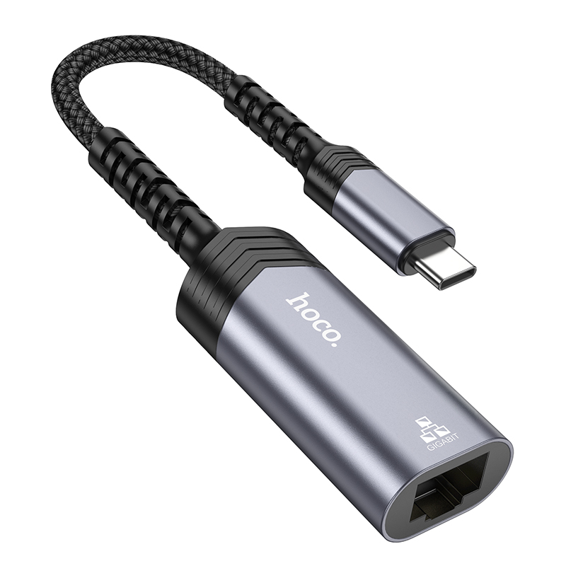 

Переходник HOCO UA26 Type-C - RJ45, Серый, UA26