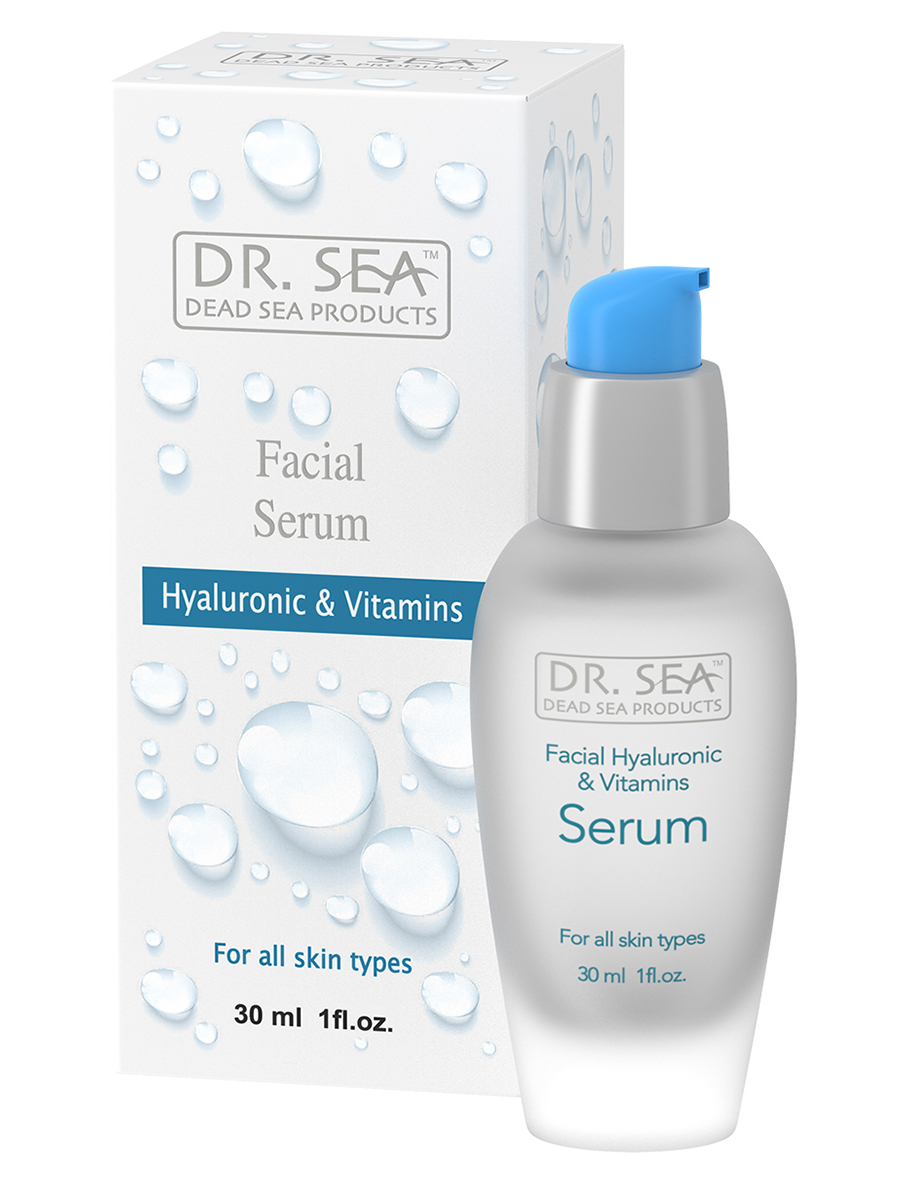 Сыворотка для лица DR. SEA Hyaluronic & Vitamins гиалуроновая кислота и витамины 30 мл