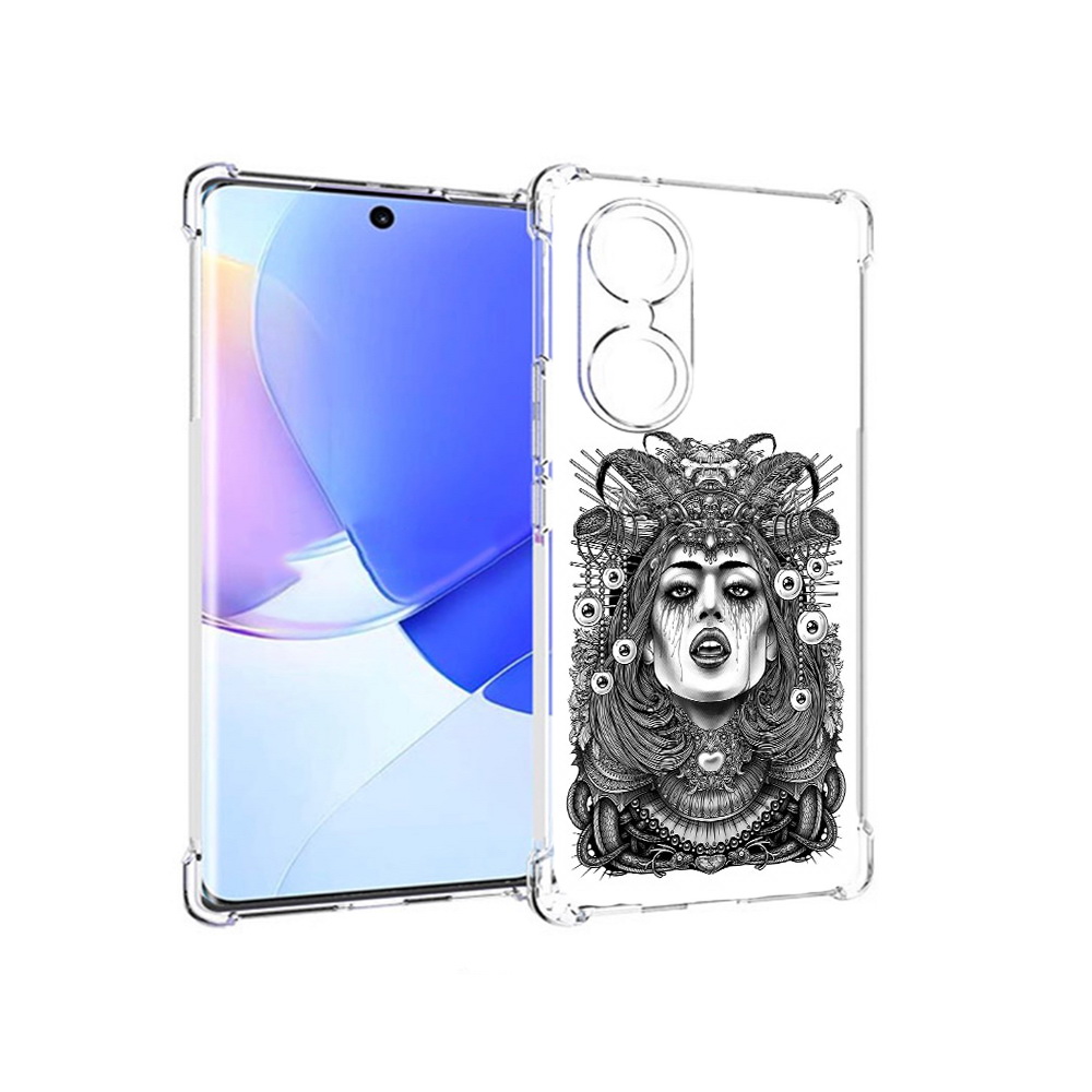 

Чехол MyPads Tocco для Honor 60 портрет девушки черно белый, Прозрачный, Tocco