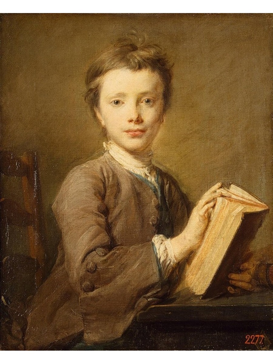 фото Постер drabs a3 перронно, жан батист 1715 - 1783 , портрет мальчика с книгой