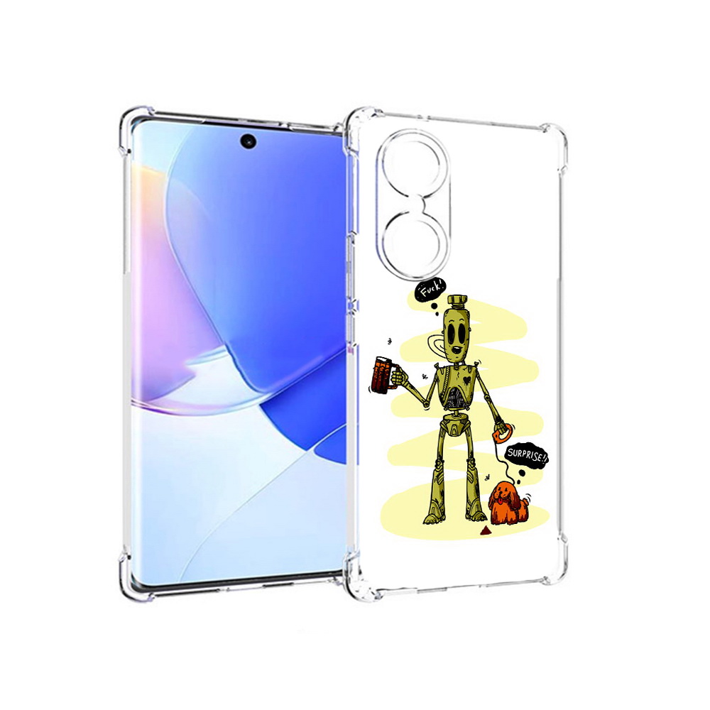 

Чехол MyPads Tocco для Honor 60 прикольный робот, Прозрачный, Tocco