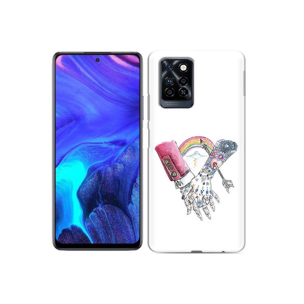 

Чехол MyPads Tocco для Infinix Note 10 Pro абстракция руки в татуировках, Прозрачный, Tocco