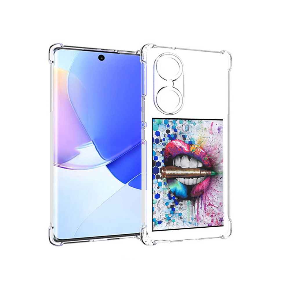 

Чехол MyPads Tocco для Honor 60 разноцветные губы с пулей, Прозрачный, Tocco