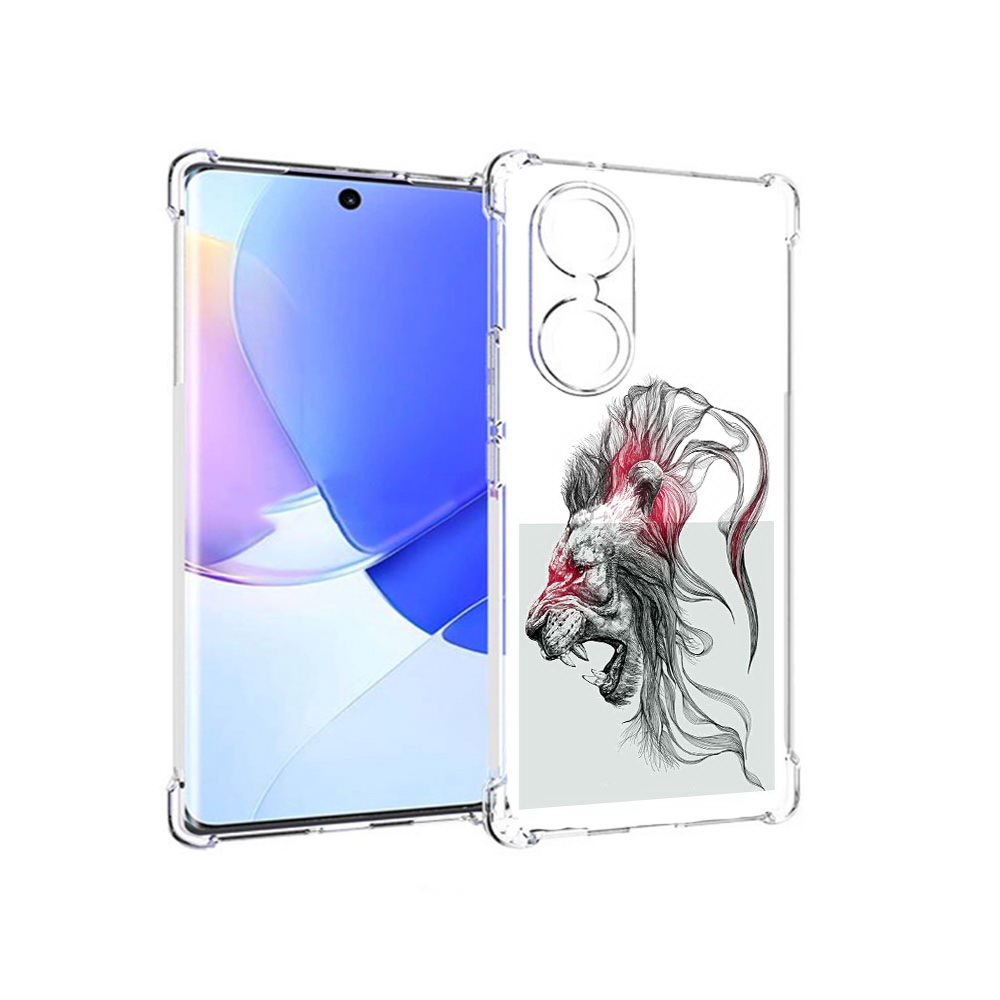 

Чехол MyPads Tocco для Honor 60 разъяренный лев, Прозрачный, Tocco