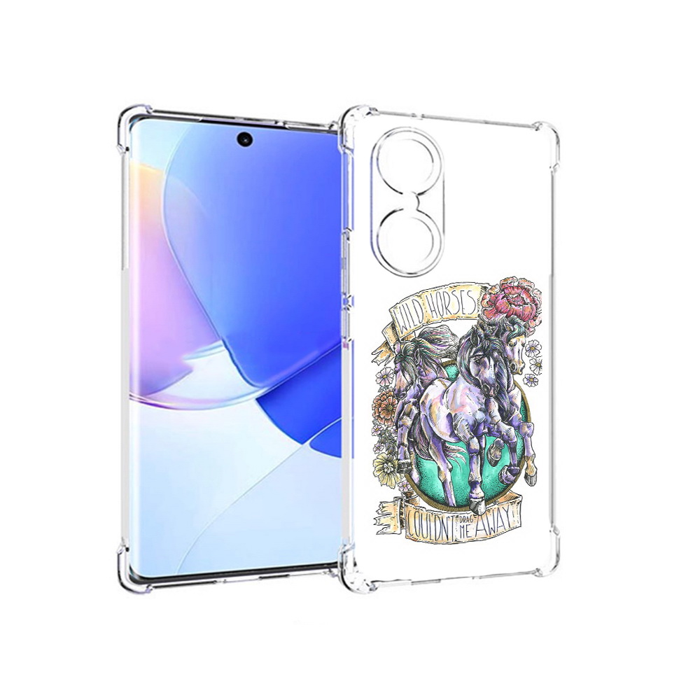 

Чехол MyPads Tocco для Honor 60 рисунок коней в цветах, Прозрачный, Tocco