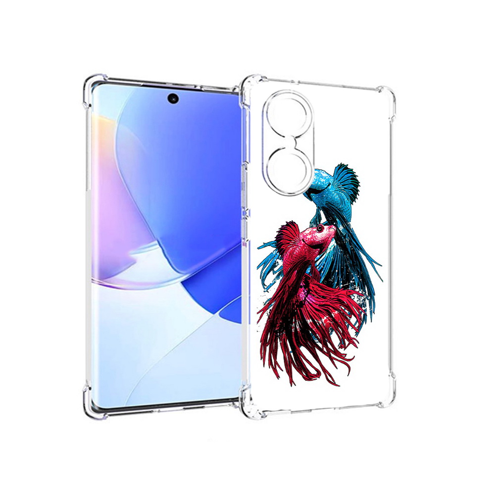 

Чехол MyPads Tocco для Honor 60 рыбы петушки, Прозрачный, Tocco