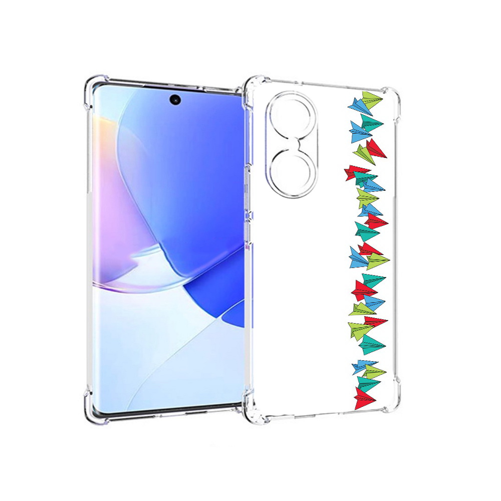 

Чехол MyPads Tocco для Honor 60 самолетики из листочков, Прозрачный, Tocco