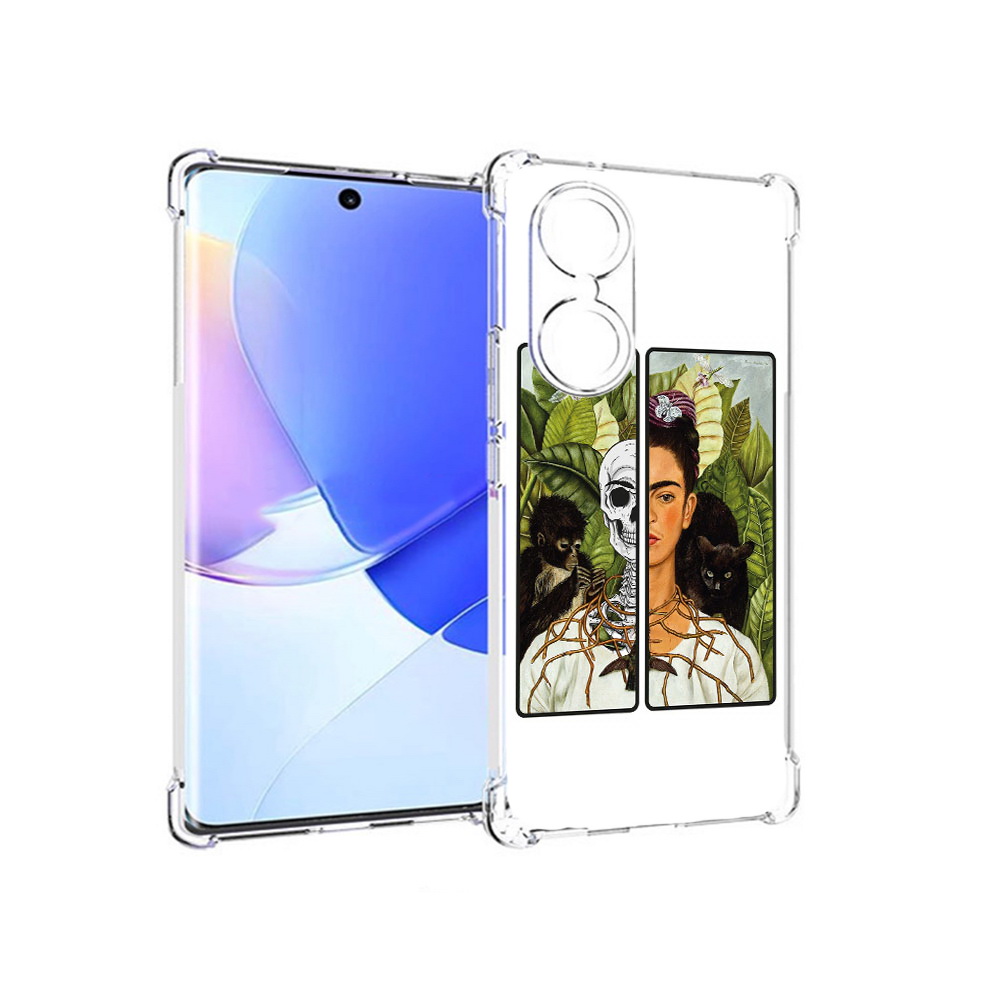 

Чехол MyPads Tocco для Honor 60 сдвоенная картинка девушка скелет, Прозрачный, Tocco
