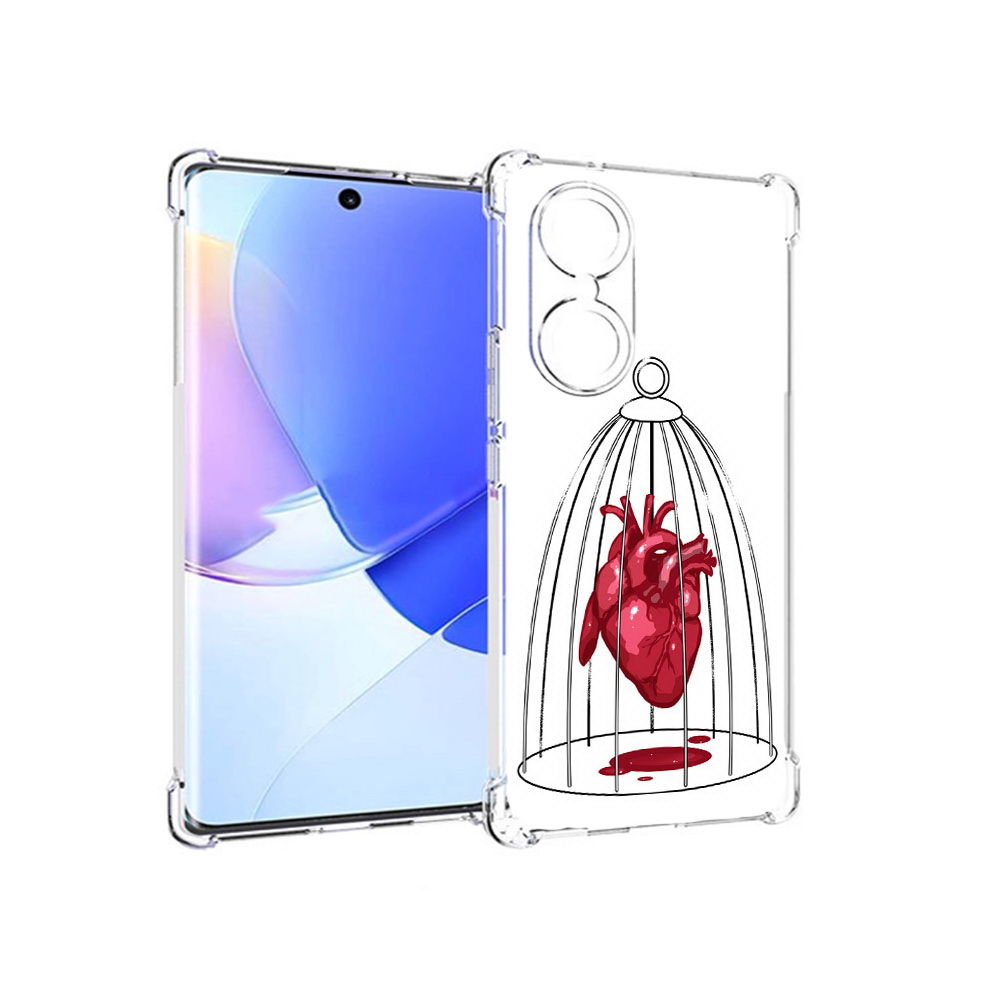 

Чехол MyPads Tocco для Honor 60 сердце в клетке, Прозрачный, Tocco