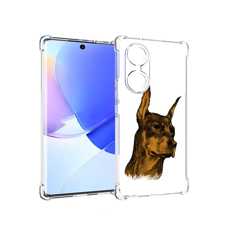 

Чехол MyPads Tocco для Honor 60 скетч доберман, Прозрачный, Tocco