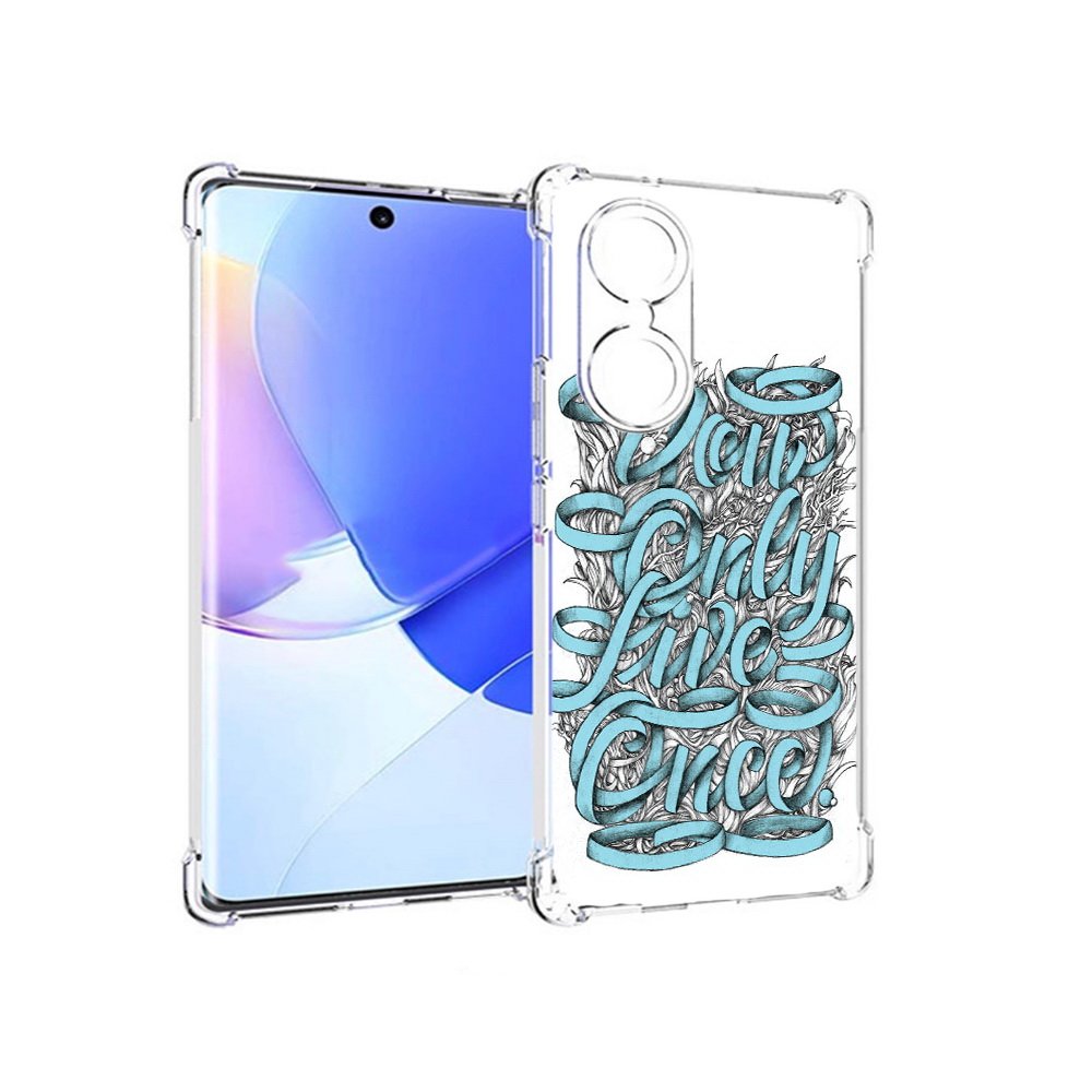 

Чехол MyPads Tocco для Honor 60 слова из ленты абстракция, Прозрачный, Tocco