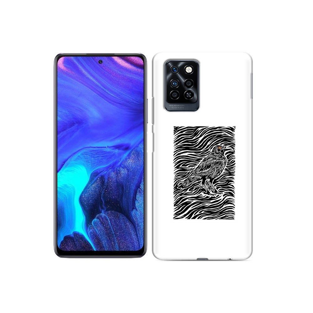 

Чехол MyPads Tocco для Infinix Note 10 Pro ворон в абстракции, Прозрачный, Tocco