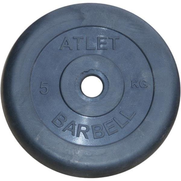

Barbell Atlet Диск обрезиненный черный Atlet Barbell d-31 5 кг 1110326
